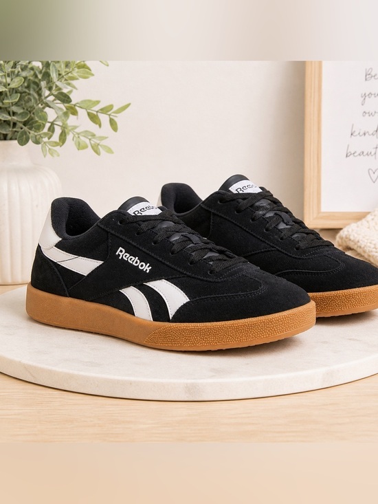 Reebok Other - Reebok Men's Black & White Suede Low-Top Sneakers with Gum Sole